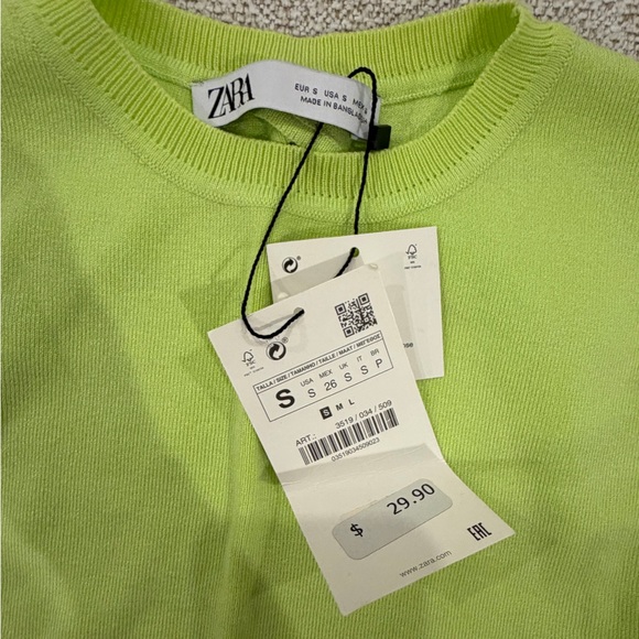 Zara Ribbed Knit Crop Top - Picture 4 of 5